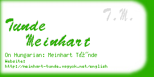 tunde meinhart business card